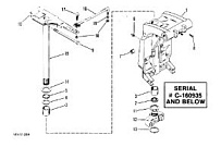 Поворотный кронштейн (силовая отделка)(S / N-0C160935 & ниже) 2-Х ТАКТНОГО ПЛМ MERCURY 60 Серийный номер от 0B122930 до 0D000749